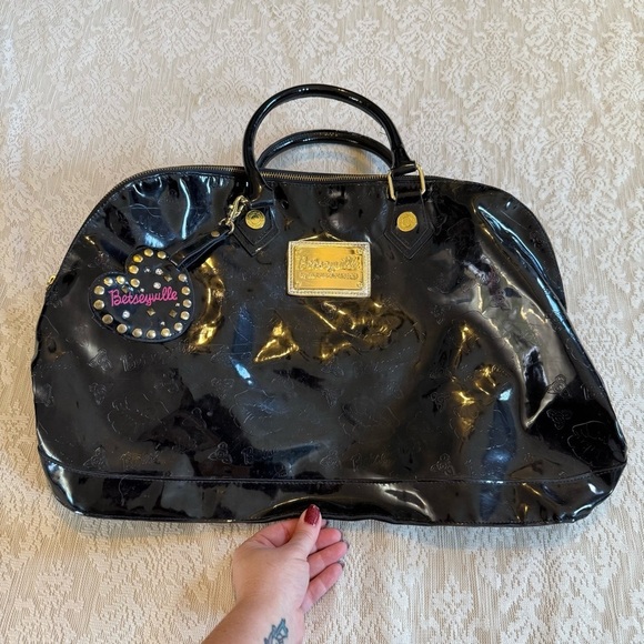 Betsey Johnson Handbags - Betseyville Betsey Johnson patent vegan leather embossed travel bag